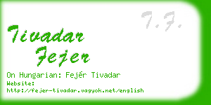 tivadar fejer business card