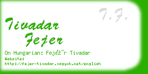 tivadar fejer business card